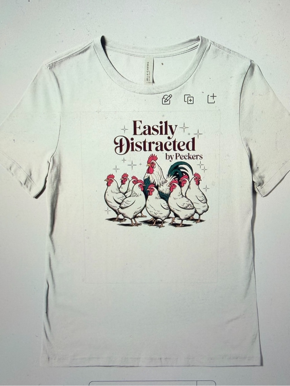 Easily Distracted by Peckers Graphic Tee - White